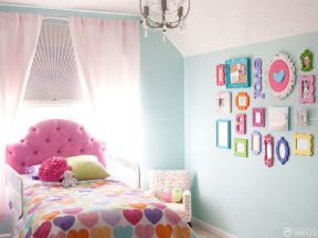 交换空间儿童房设计 床头背景墙装修效果图片