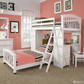 交换空间儿童房设计 高低床装修效果图片