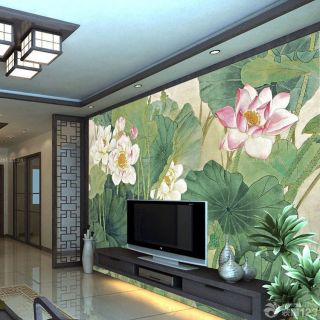 中式古典风电视背景墙装修图