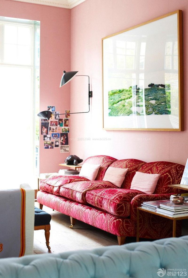 精美交换空间欧式粉色墙面装修效果图片