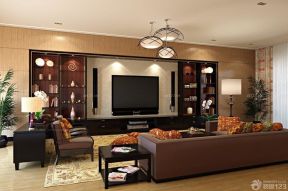 客厅电视柜效果图 现代中式装修风格