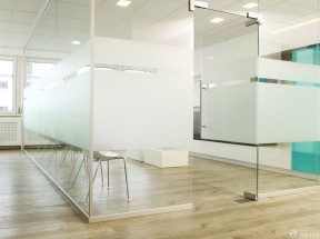 办公室设计效果图 玻璃隔断