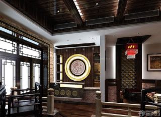 中式茶楼设计室内装修效果图图片