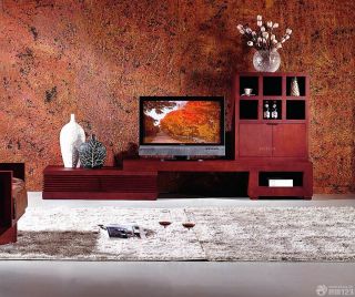 中式风格电视柜背景墙装修图