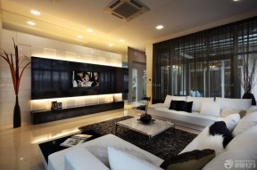 艺术玻璃电视背景墙 家装客厅设计