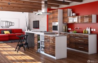 交换空间三室两厅一卫厨房橱柜颜色效果图