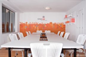 会议室背景墙效果图 小型会议室效果图