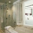 星级宾馆卫浴玻璃淋浴间装修效果图