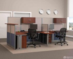 隔断式办公桌 小办公室设计图