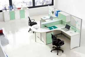 隔断式办公桌 小型办公室布置图片