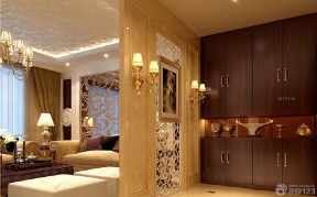 客厅隔断设计 欧式家装设计效果图