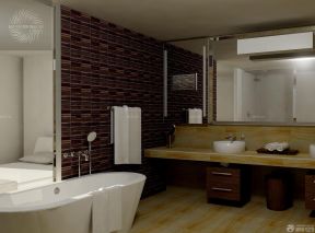 宾馆卫浴装修效果图 背景墙设计装修效果图片