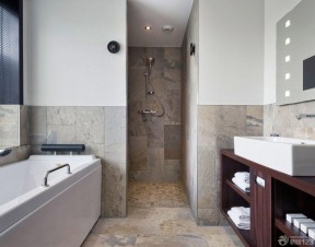 宾馆卫浴装修效果图 瓷砖墙面效果图
