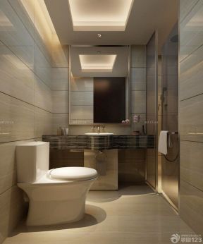 现代风格商务宾馆整体卫生间设计图片