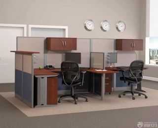 小办公室隔断式办公桌设计图