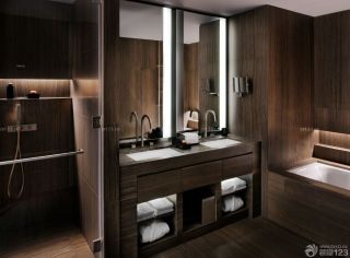 宾馆卫浴整体浴室柜装修效果图片