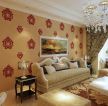 温馨欧式风格手绘沙发背景墙欣赏