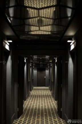 特色宾馆走廊设计装修效果图集 
