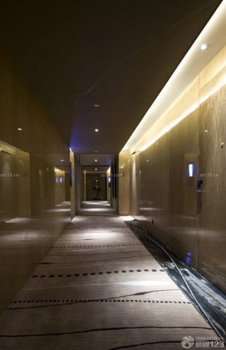 大型宾馆室内走廊装修效果图片