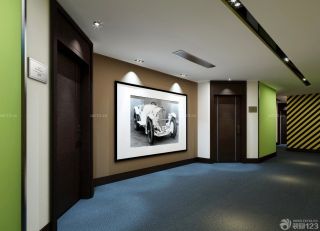 最新特色宾馆走廊背景墙设计效果图 