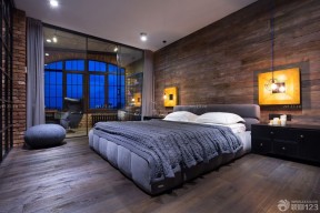 地中海风格卧室 床头背景墙装修效果图片