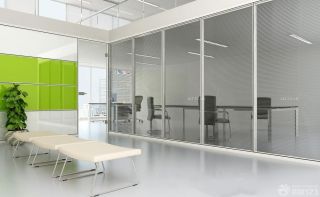 办公室室内装修玻璃隔断设计效果图