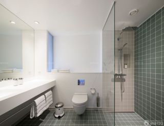 简单宾馆卫生间浴室装修图