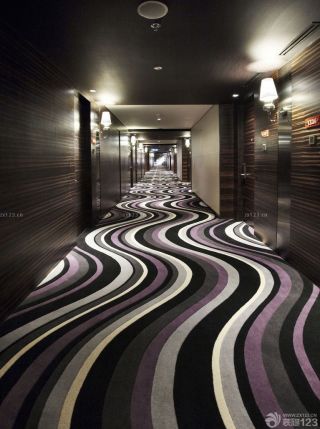 现代宾馆过道地毯装修效果图片