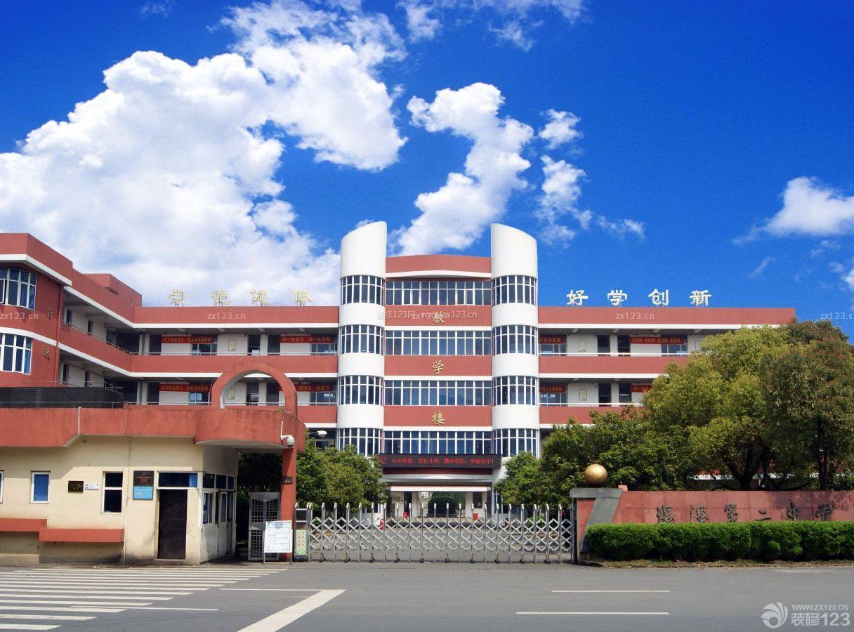 中学学校大门装修效果图片2023 