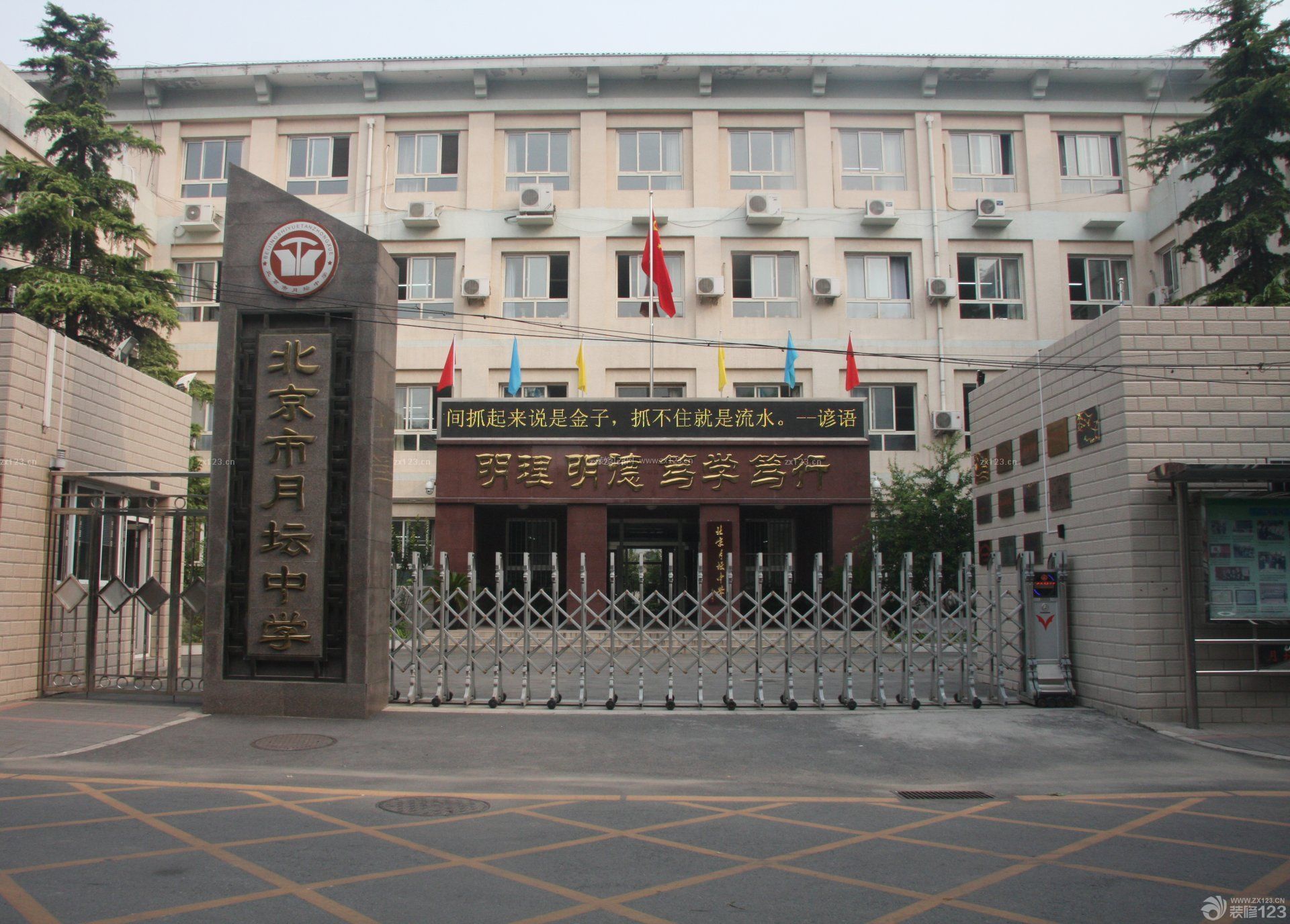 中学学校大门设计效果图图集 