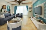 家装客厅地中海风格电视背景墙设计