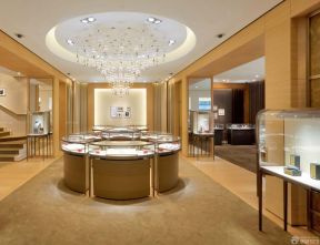 大型珠宝店室内玻璃展示柜装修效果图集