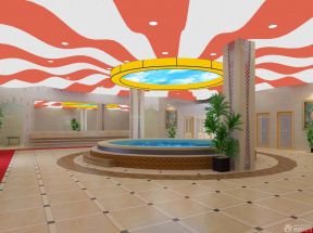 洗浴中心大厅效果图 地板砖