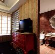 中式古典风格卧室隔断装修图