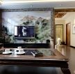 中式家装客厅电视背景效果图