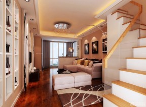 现代家装设计挑高客厅效果图