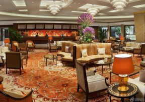 豪华宾馆大厅地毯装修效果图片