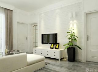 小户型客厅电视背景墙颜色装修效果图片