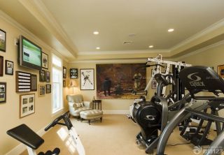健身房室内背景墙设计效果图片