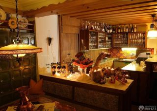 最新小型酒吧吧台酒柜设计效果图图片