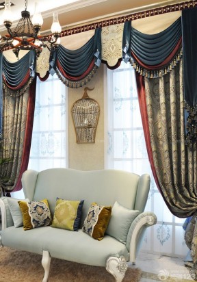 客厅窗帘装修效果图 窗帘搭配效果图