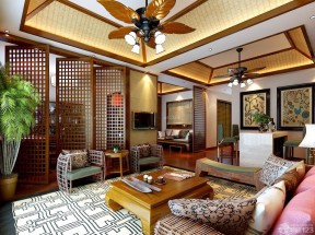 客厅吊顶设计图 东南亚风格家居