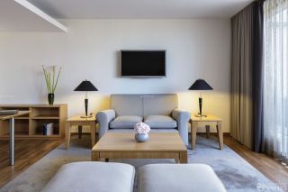 日式风格家装客厅电视墙装修设计
