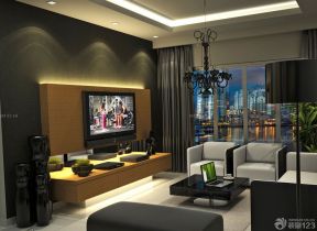 简约风格客厅效果图 电视背景墙的装饰