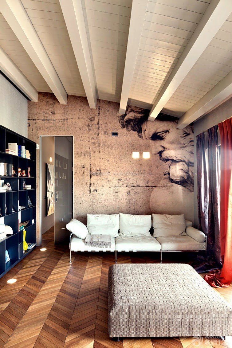房屋客厅客厅手绘墙设计效果图片