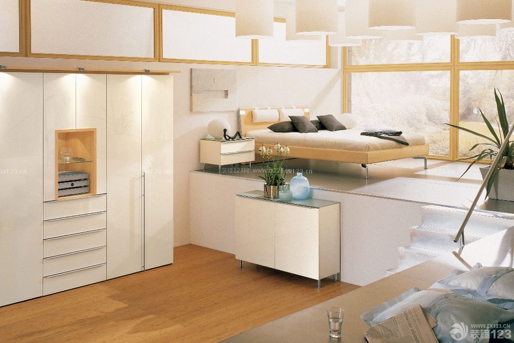 现代小户型家装卧室榻榻米装修效果图