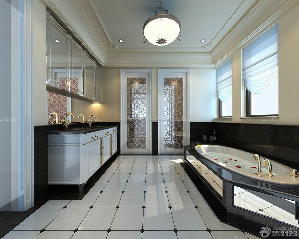 卫浴店面室内地板砖装修效果图片