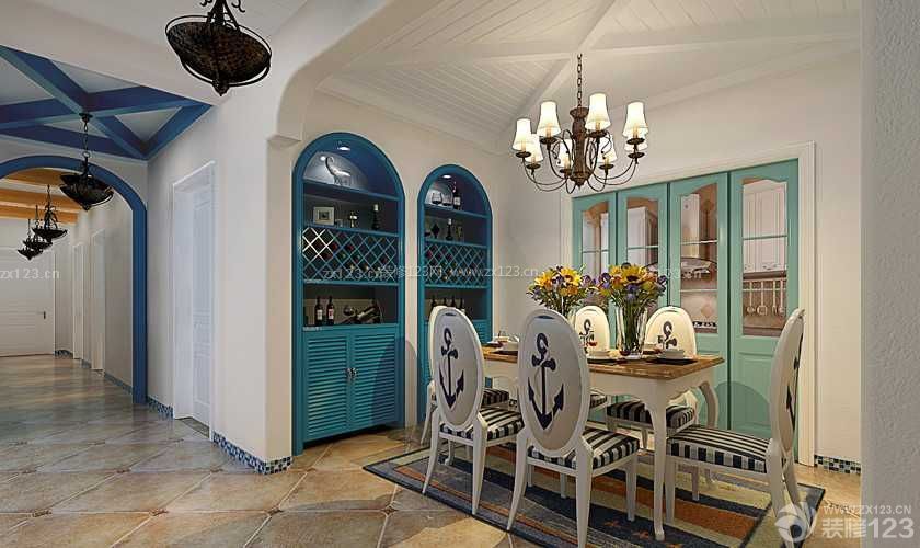 地中海风格餐厅装饰设计图片