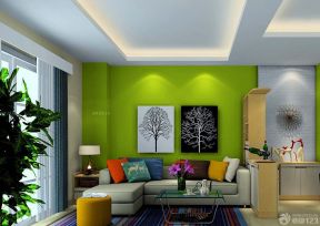 现代家装风格 绿色墙面装修效果图片