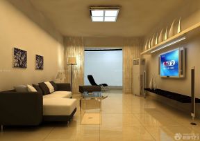 家装客厅电视墙效果图 现代简单装修